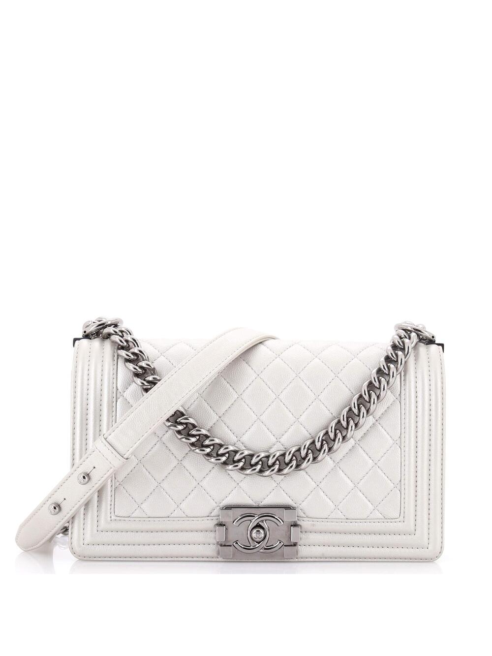 Chanel Boy Flap Bag Quilted Metallic #227198C48B